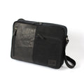 Black Canvas and Full-Grain Leather Messenger Bag