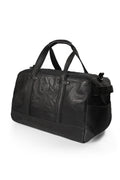 Black Canvas & Full-Grain Leather Duffle