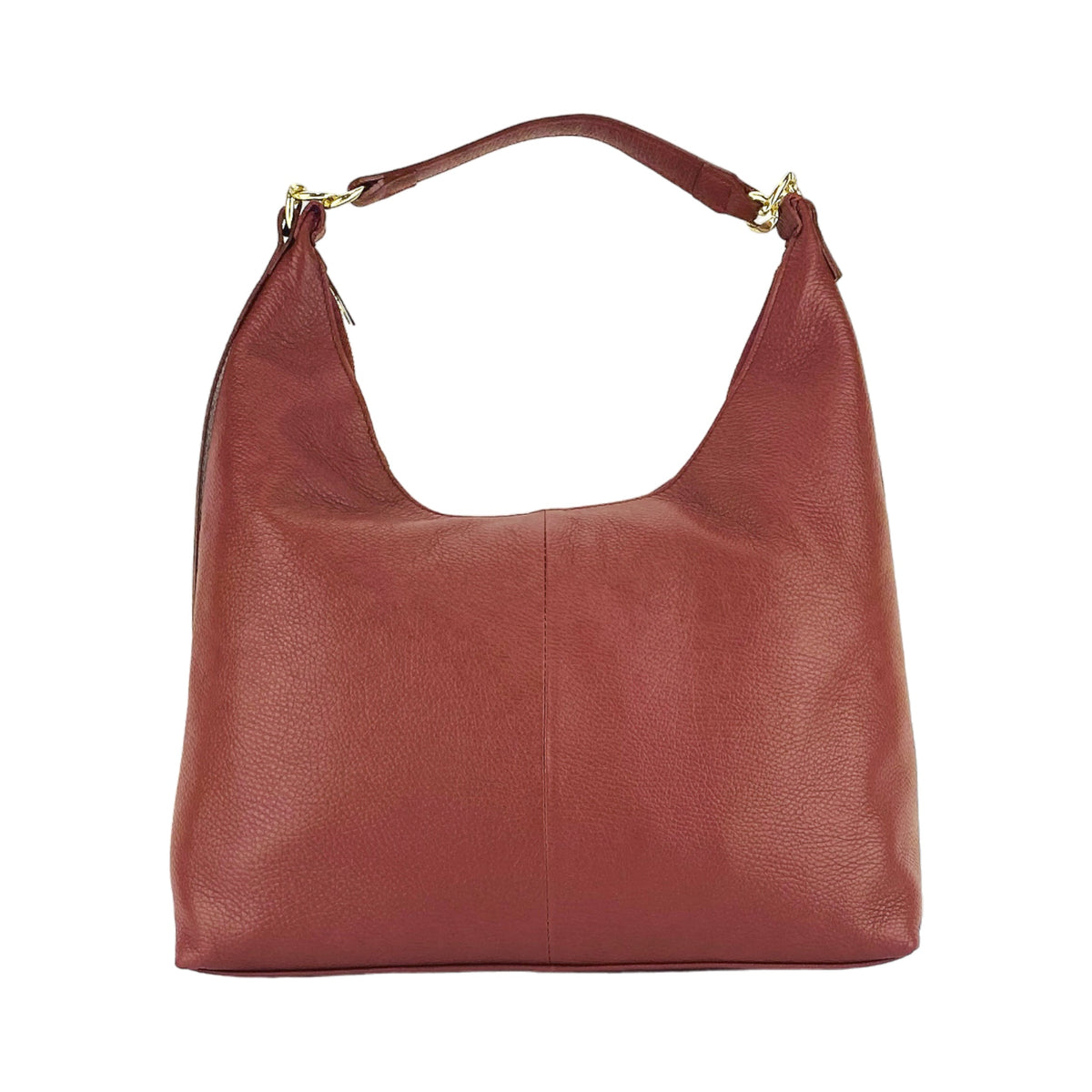 Women’s Italian Leather Shoulder Bag with Removable Strap – Ruby