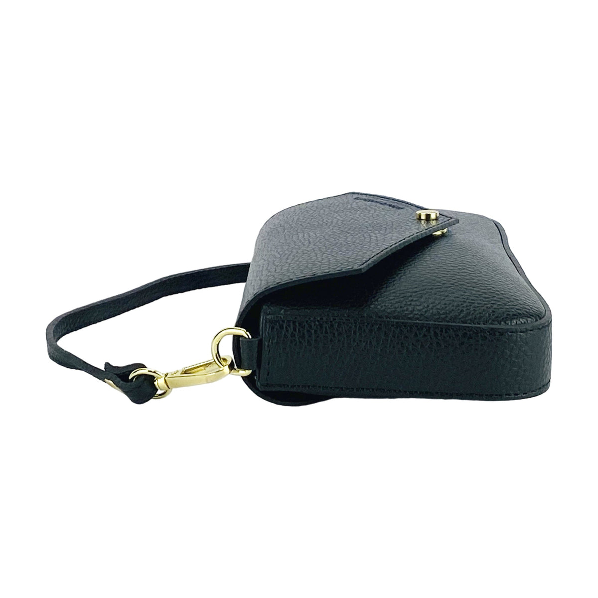 Small Italian Leather Chain Shoulder Bag – Black