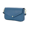Small Italian Leather Chain Shoulder Bag – Avio Blue