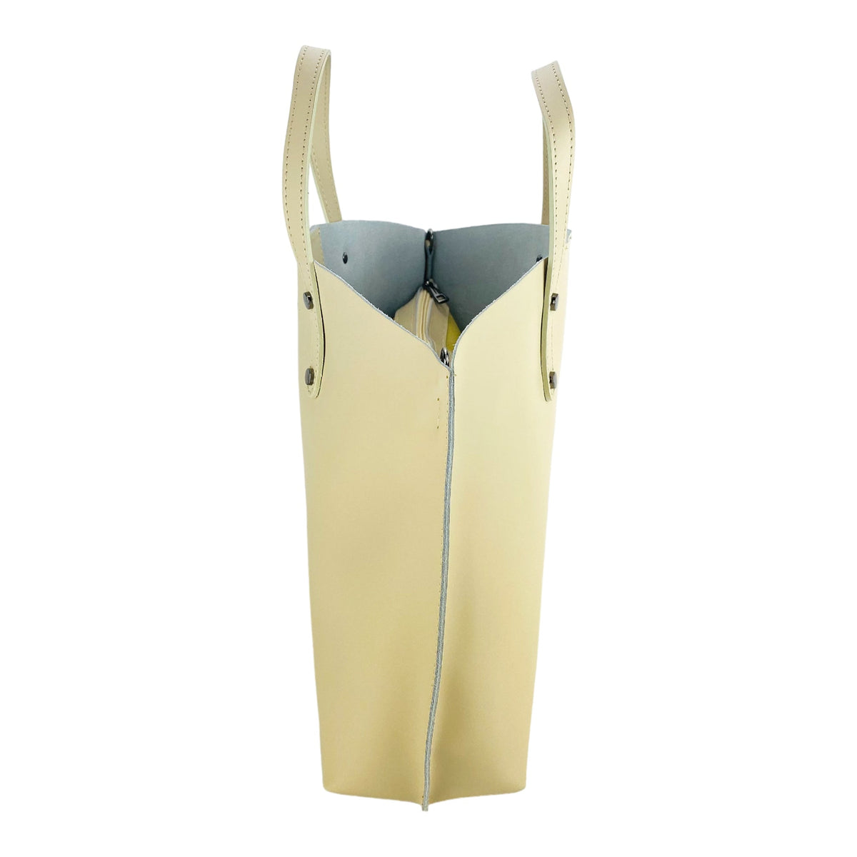 Beige Italian Leather Handbag