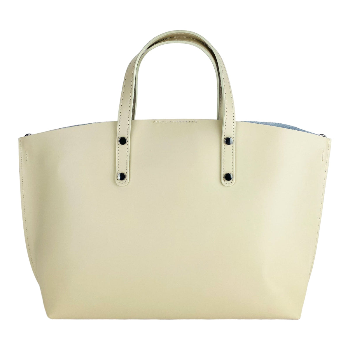 Beige Italian Leather Handbag