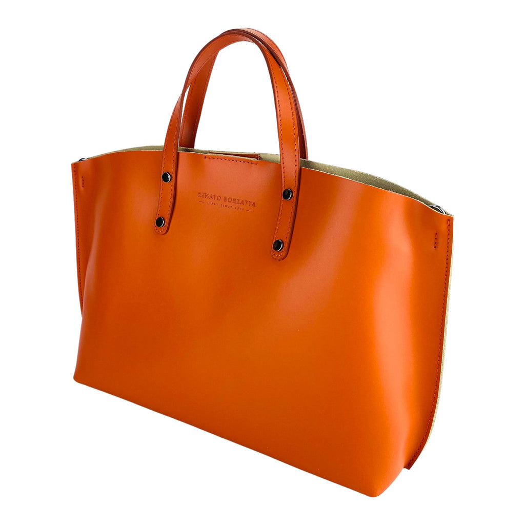 Paprika Italian Leather Handbag