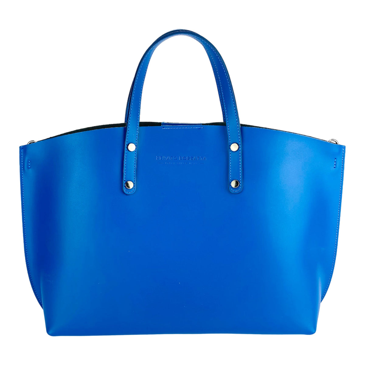 Royal Blue Italian Leather Handbag