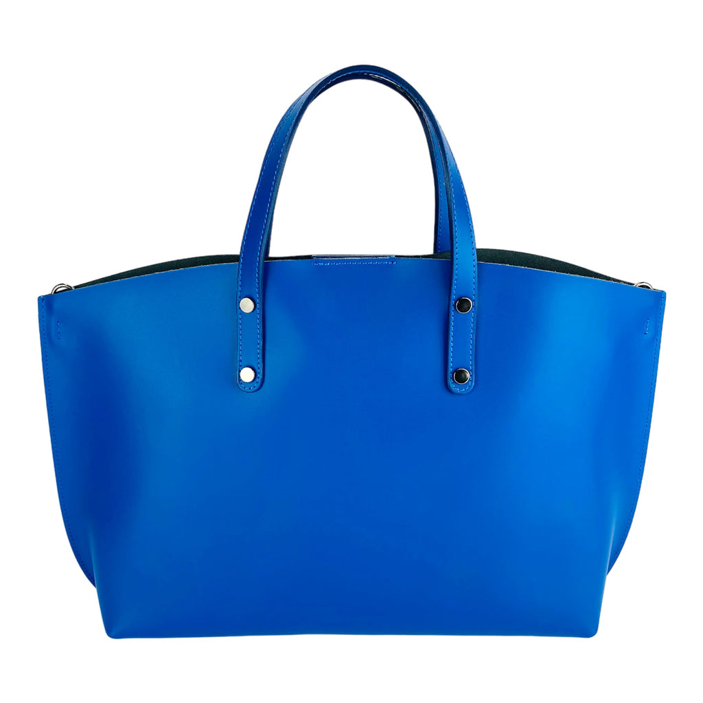 Royal Blue Italian Leather Handbag