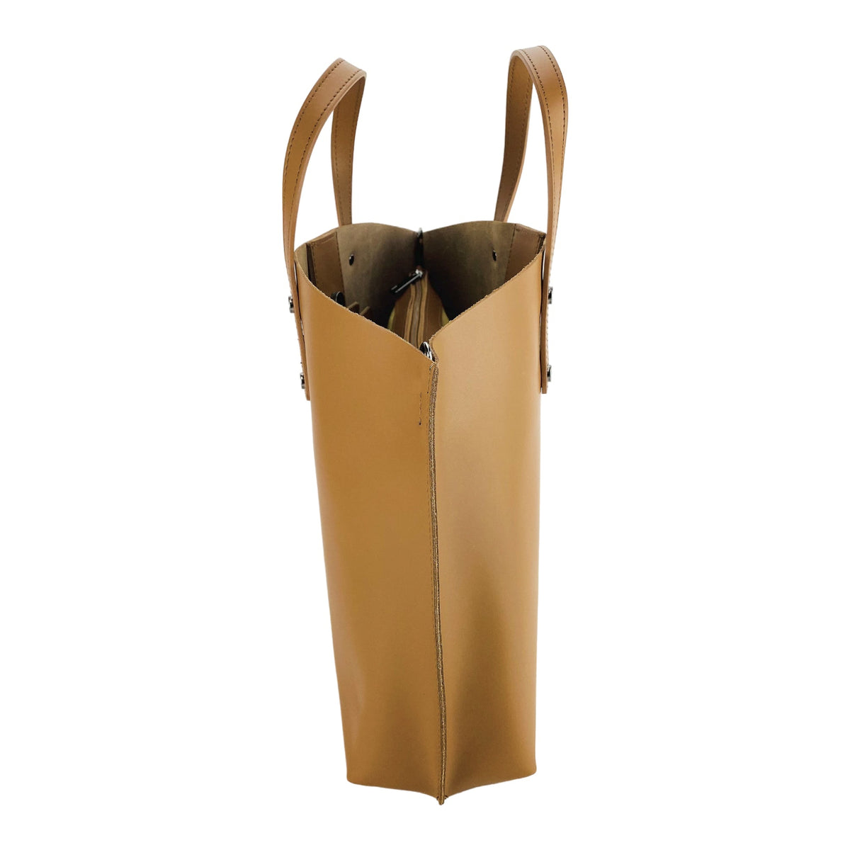 Cognac Italian Leather Handbag