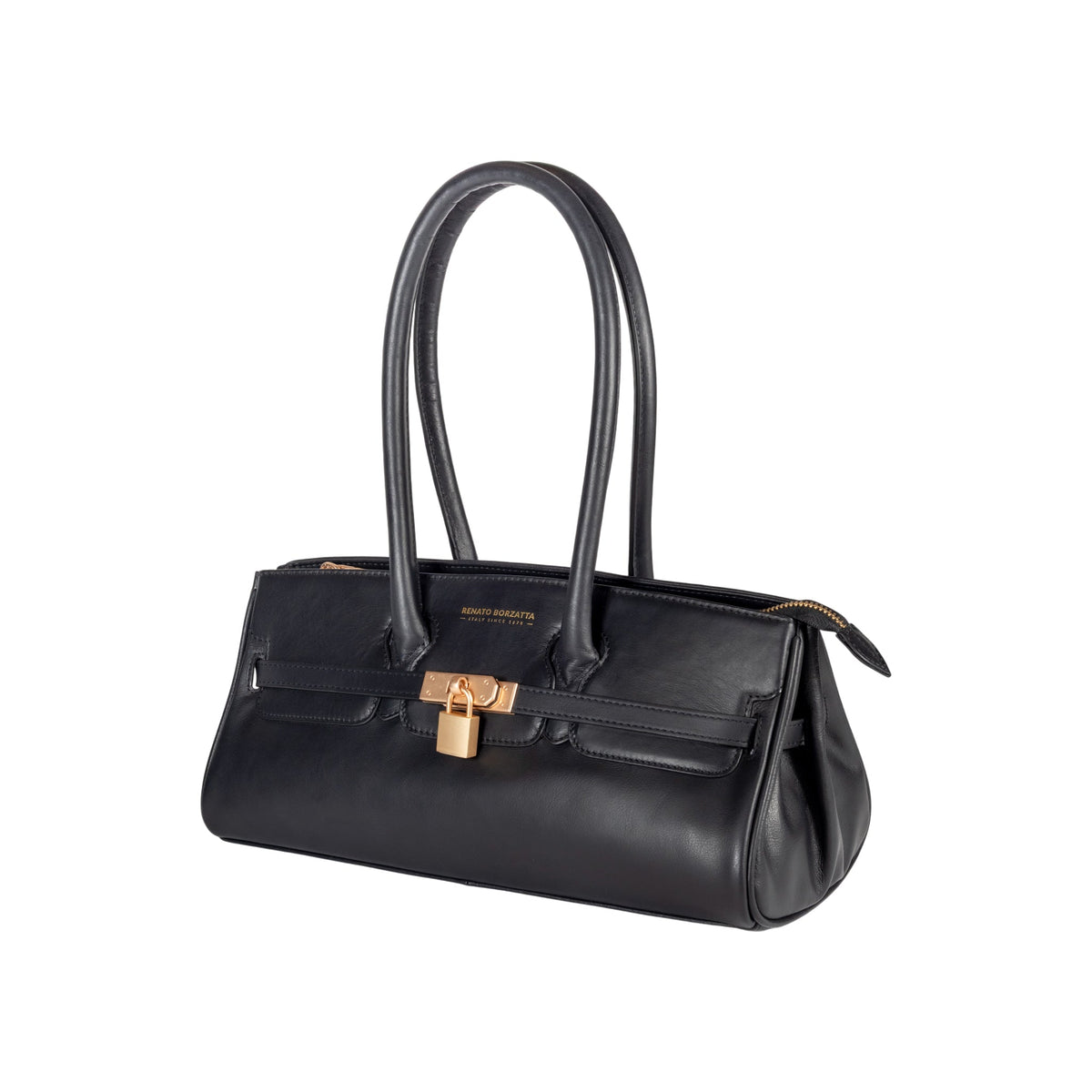 Arianna Women’s Italian Leather Shoulder Bag – Black