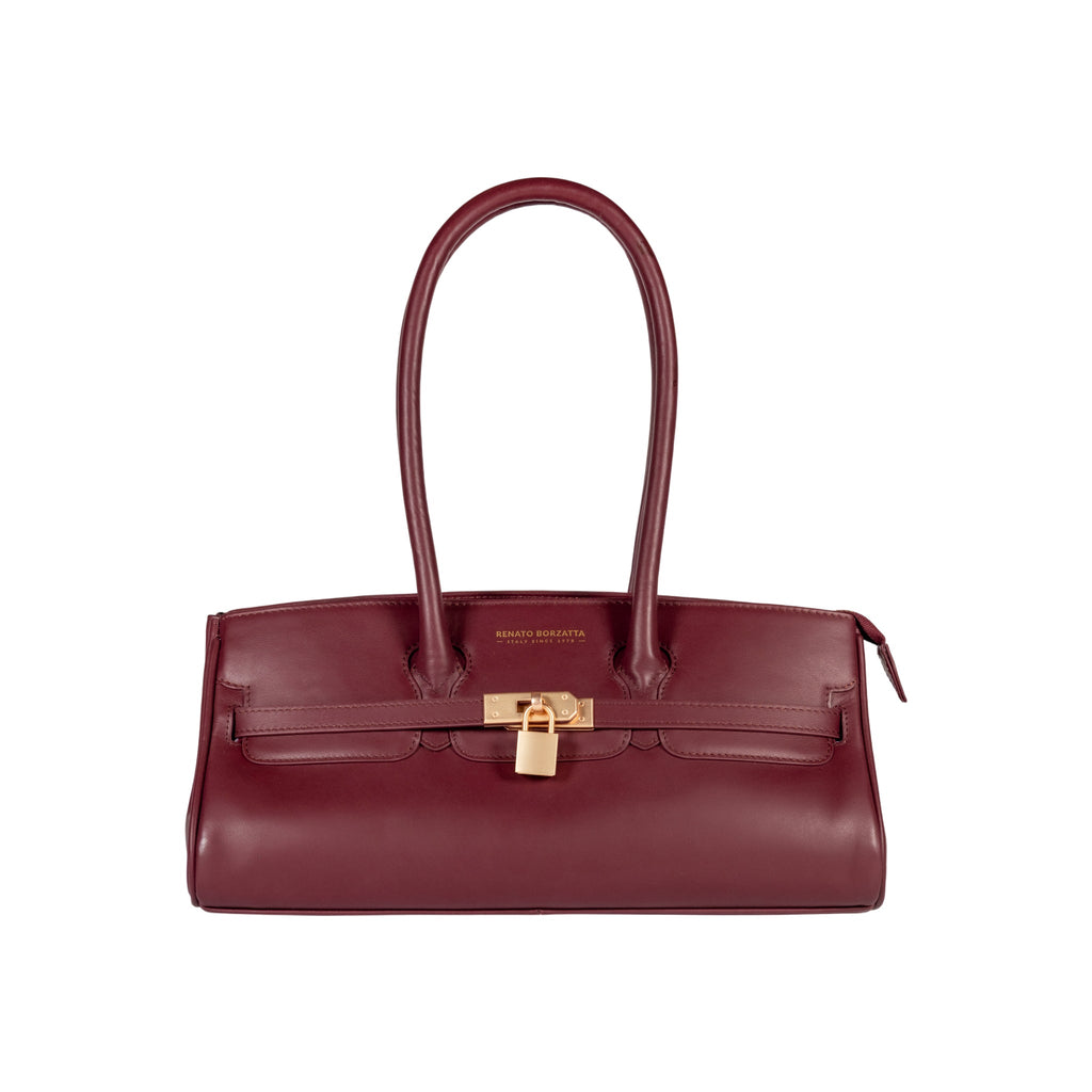 Arianna Women’s Italian Leather Shoulder Bag – Bordeaux