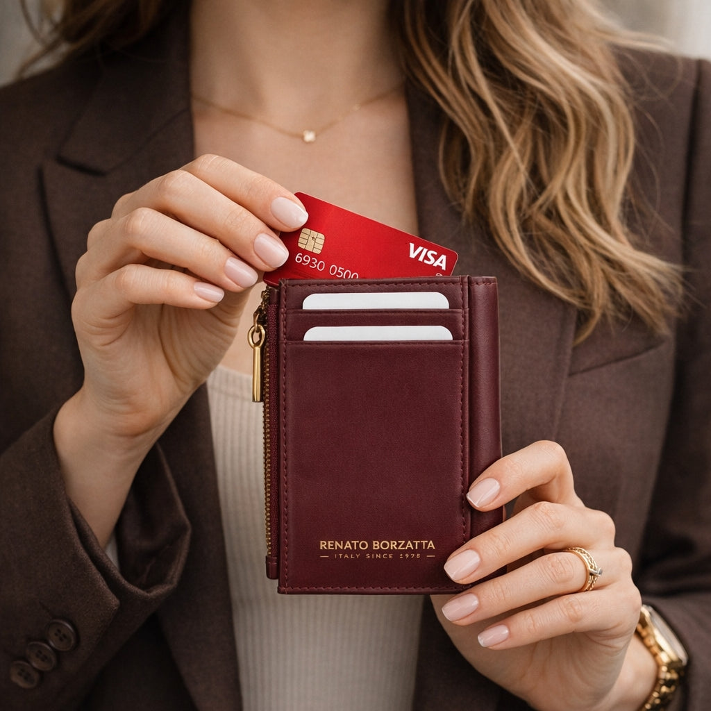 Women’s Italian Leather Wallet – Bordeau