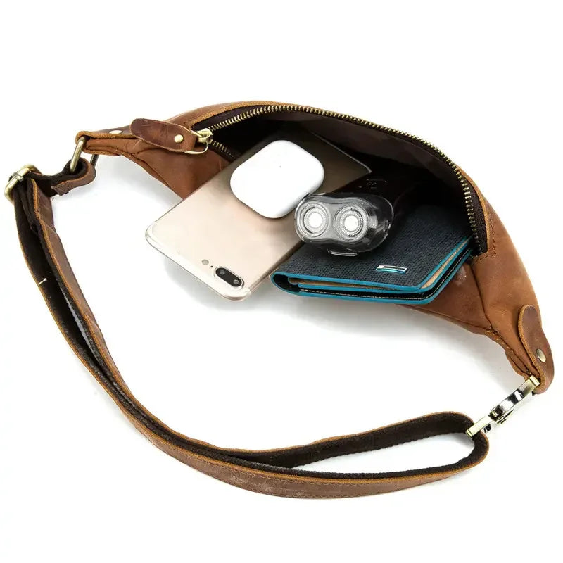 Wagner Full-Grain Leather Waist Bag