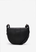 Sisa Leather Saddle Bag - Black-0