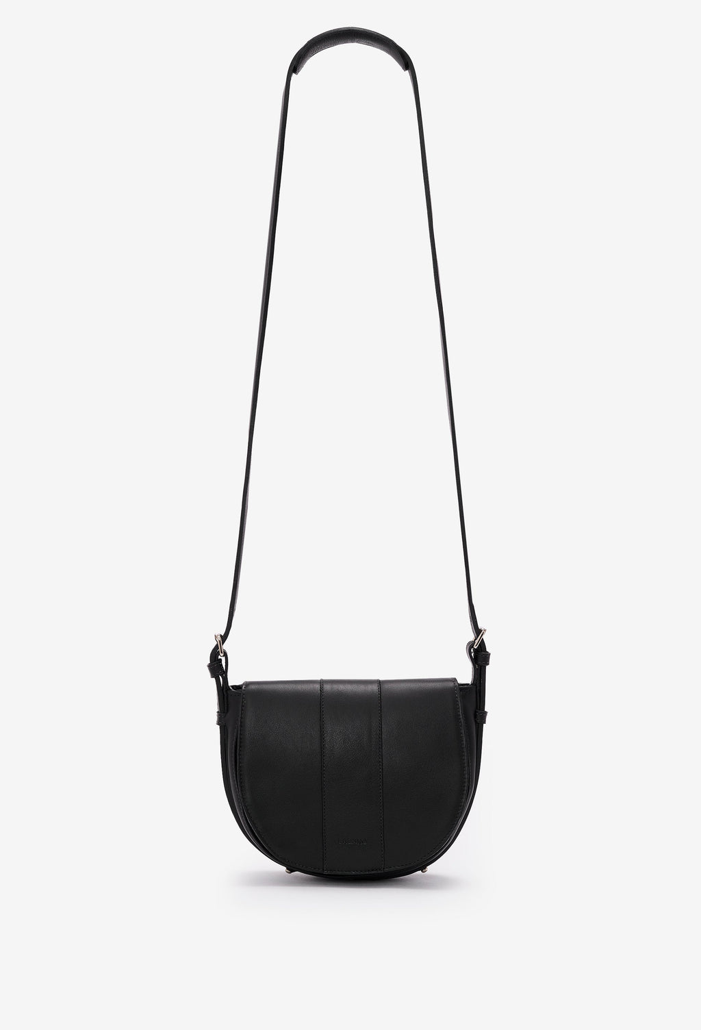 Sisa Leather Saddle Bag - Black-2