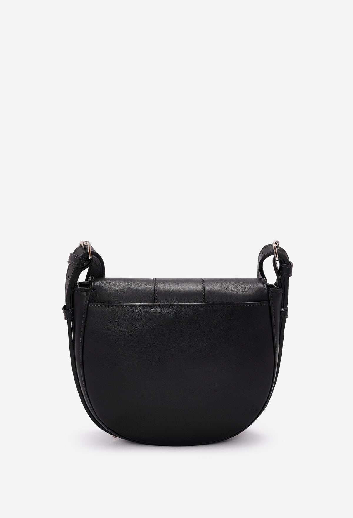 Sisa Leather Saddle Bag - Black-4