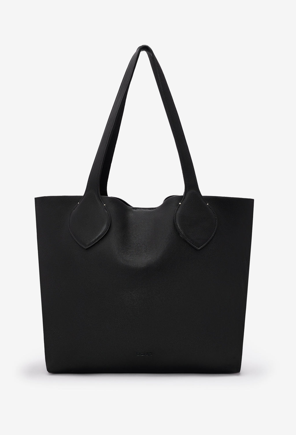 Tika Leather Tote Bag - Black-0