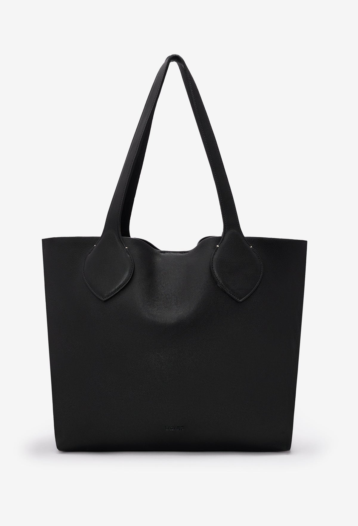 Tika Leather Tote Bag - Black-0
