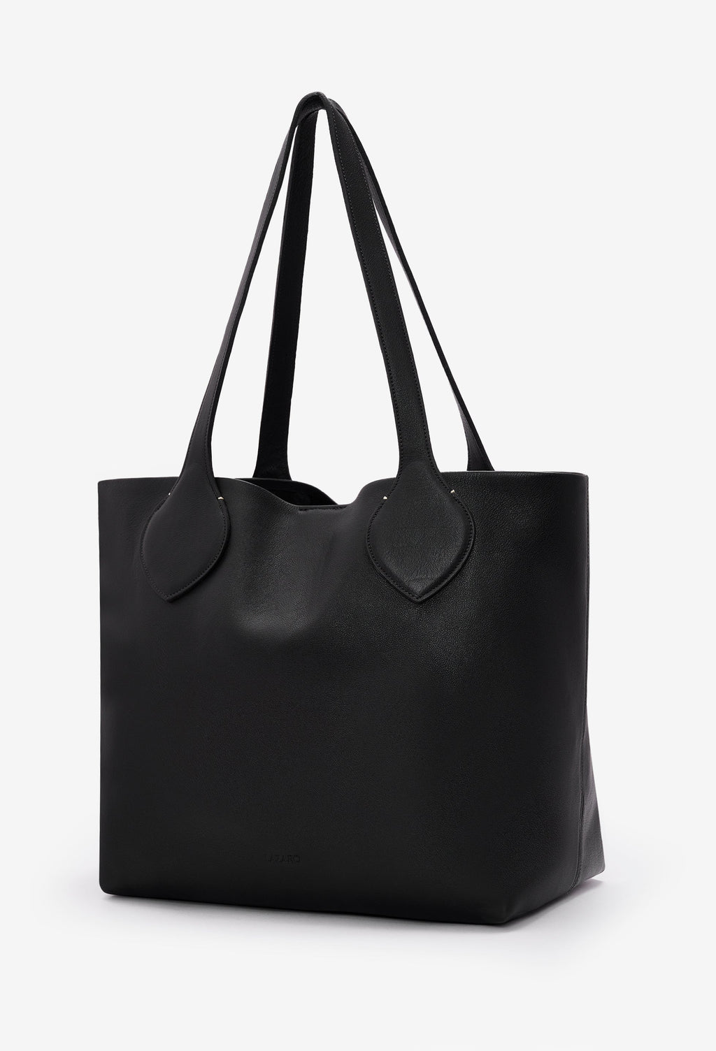 Tika Leather Tote Bag - Black-4